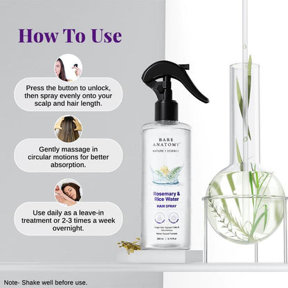 Rosemary & Rice Water Hair Growth Spray
